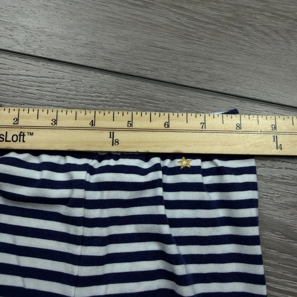 Egg New York Girls Pajama Set Striped Sequin Heart Navy White 5 Years
